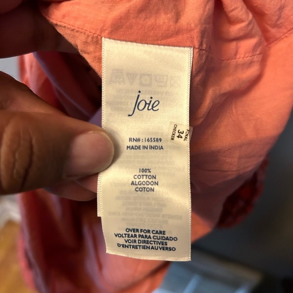 Joie dress - red/pink print sleeveless cotton midi/maxi dress - Picture 6 of 9